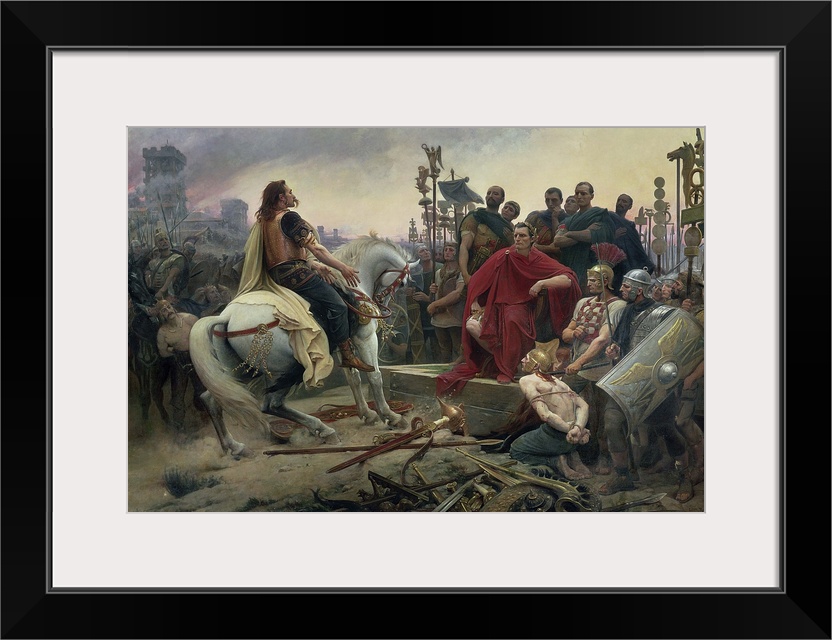 XRZ72286 Vercingetorix throws down his arms at the feet of Julius Caesar, 1899 (oil on canvas)  by Royer, Lionel Noel (185...