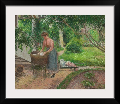 Washerwoman In The Garden Of Eragny