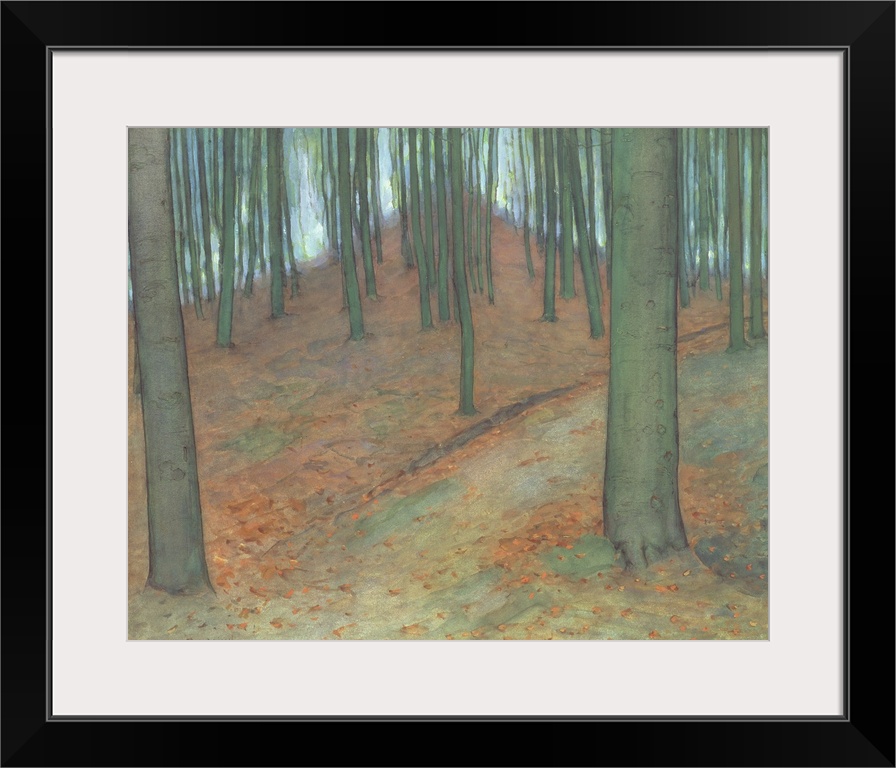 Wood with Beech Trees, c.1899 (originally w/c and gouache on paper) by Mondrian, Piet (1872-1944)