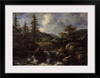 Wooded Landscape With Waterfall, C1665-1670