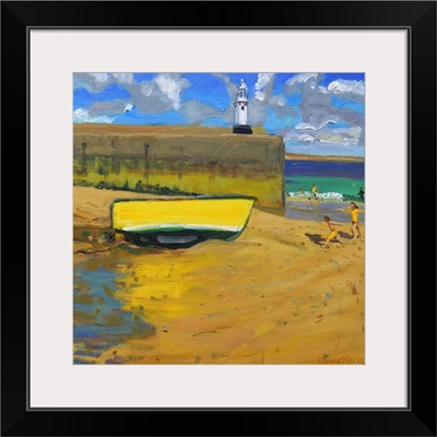 Yellow Boat,St Ives,2017,(oil on canvas)