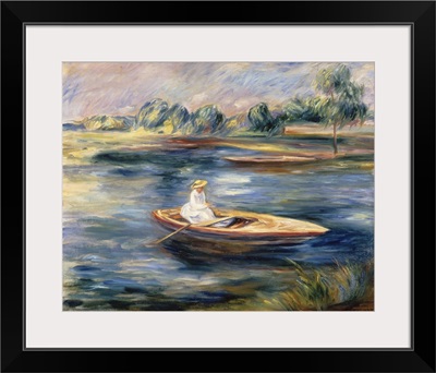 Young Woman Seated In A Rowboat