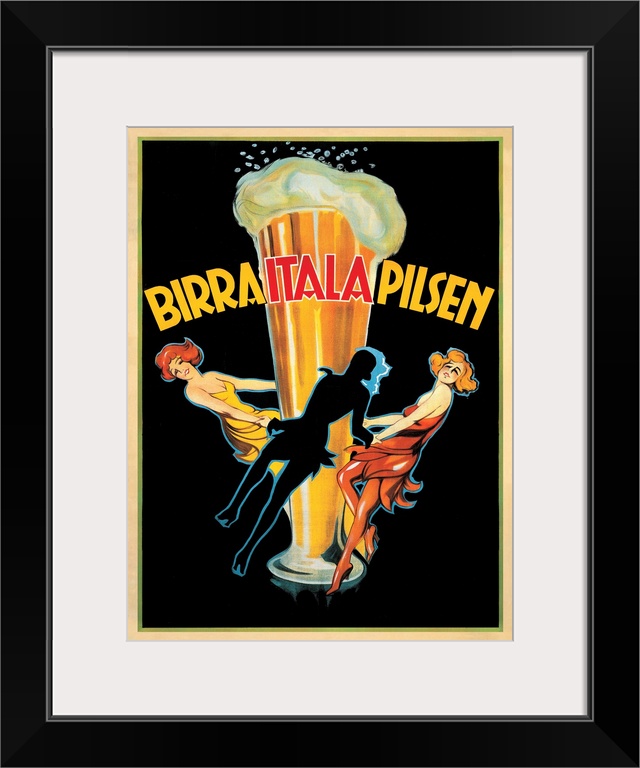 Vintage advertisement of Birra Itala Pilsen (1920) by Leonetto Cappiello.