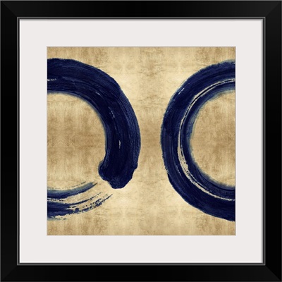 Blue Zen Circle on Gold II