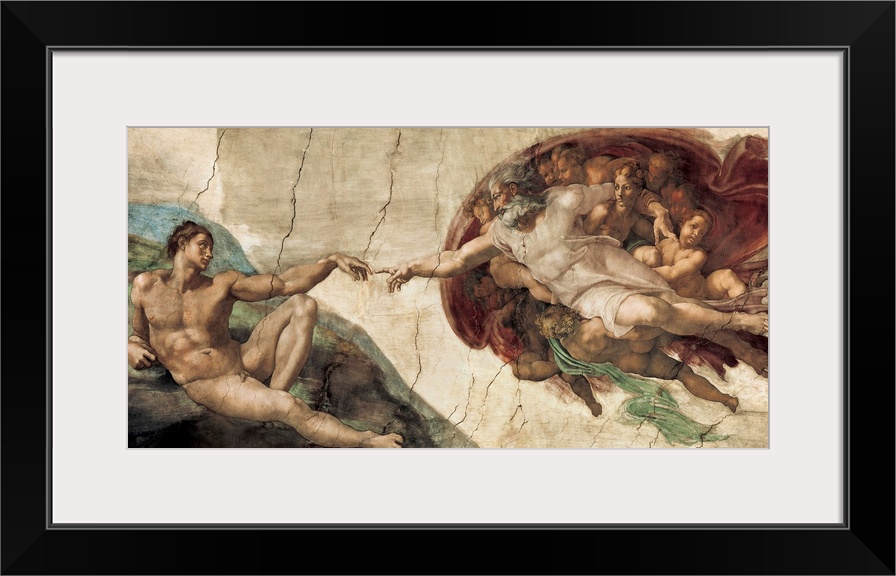The Creation of Adam (1512) is a fresco painting by Michelangelo.