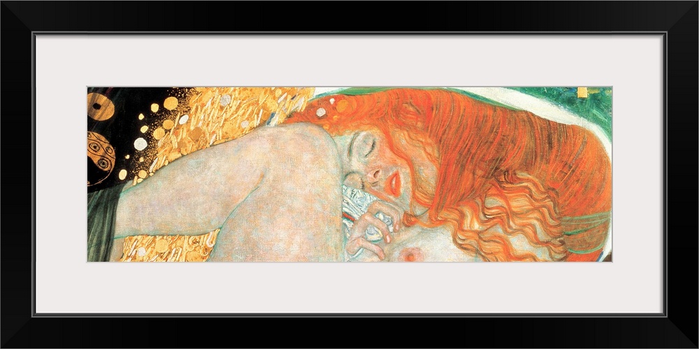 A horizontal painting from very early 20th century shows nude female figures in provocative poses.