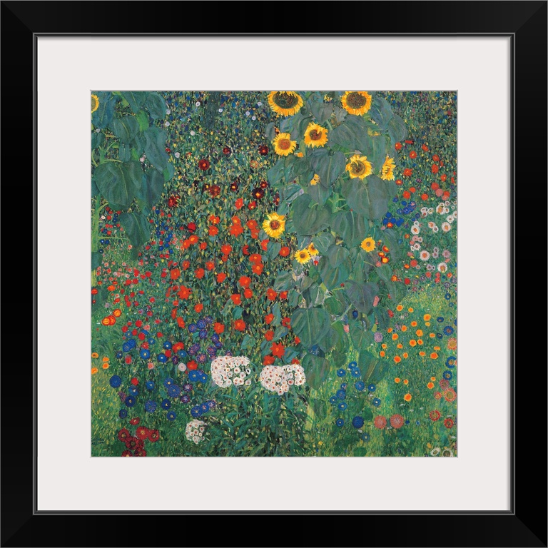 Garden with Sunflowers (1906) by Gustav Klimt