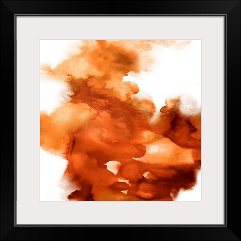 Square abstract art with shades of orange on a solid white background.