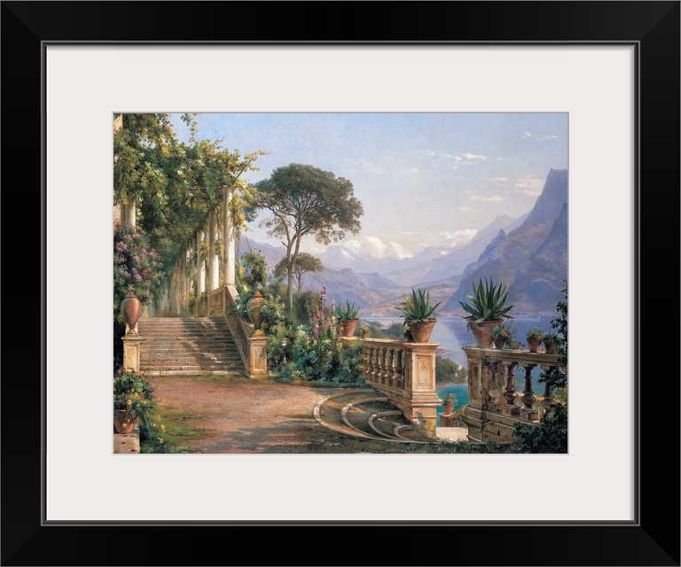 Lodge on lake Como by Carl Frederic Aagaard