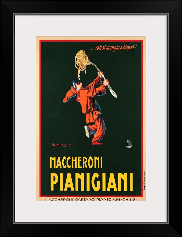 Vintage advertisement for Maccheroni Pianigiani, 1922