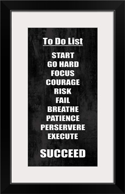 To Do List on Black