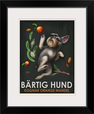 Bartig Hund Kognak Orange Mandel Retro Advertising Poster