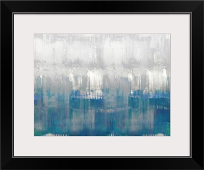 Abstract Drip Blues Grey