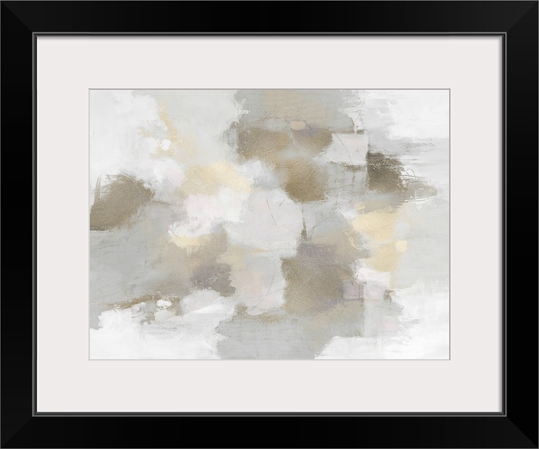 Abstract Grey Tan And White