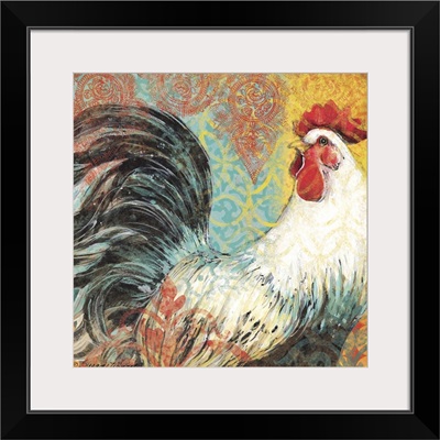 Bohemian Rooster on Teal