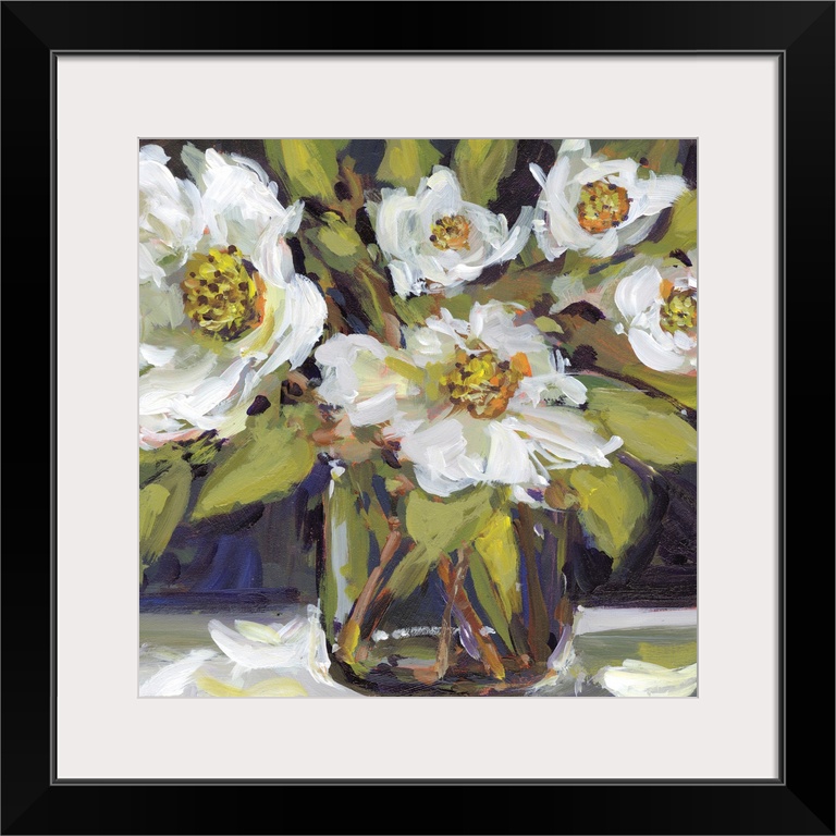 Splashy and loosely rendered still life makes a bold decor statementclassic yet contemporary!
