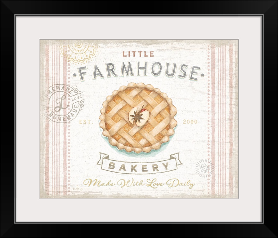 Vintage farmhouse signage evokes sophisticated country style