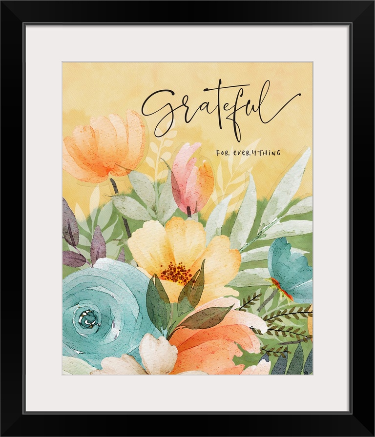 Warm colors awash this floral art, accented with heart-touching sentiments.