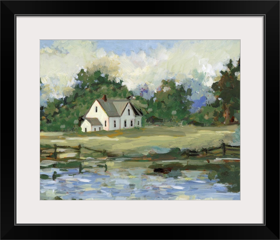 A beautiful pastel country scene that evokes a sophisticated country sensibility.