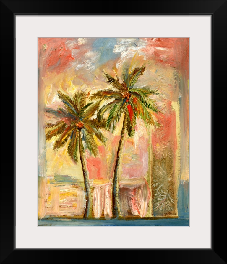 Palm trees evoke warm, sun, tropicsescape!