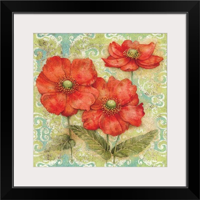 Serene Garden - Red Floral