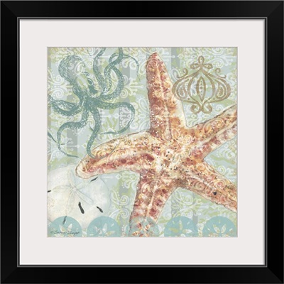 Starfish - Blue Scroll