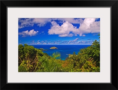 A scenic view of Hull Bay from Mountain Top Estates, St. Thomas, US Virgin Islands