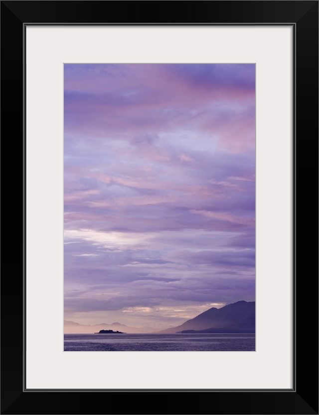 USA, Alaska, Ketchikan. Purple-colored sunset.