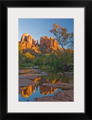 Arizona, Sedona, Oak Creek with Cathedral Rock