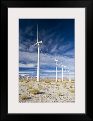 California, Palm Springs. Windmill Farm along North Indian Canyon Drive