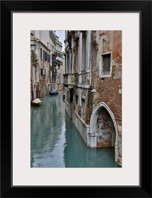 Canal and Bridges with boats, Venice, Italy