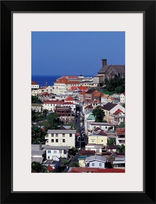 Caribbean, Grenada, St. George, View of downtown