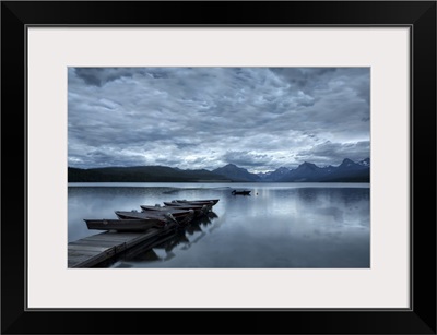 Dock And Lake Mcdonald, Glacier National Park, Montana