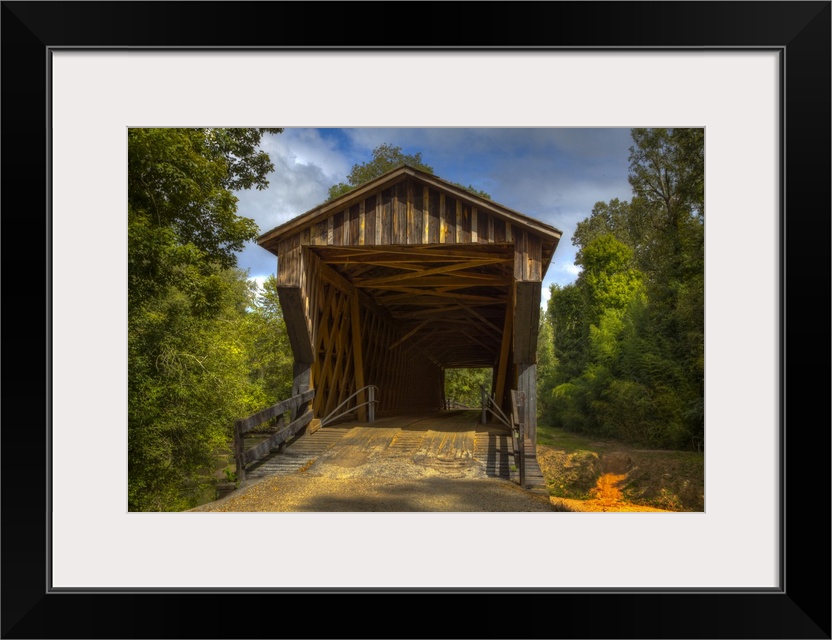 USA, Georgia, Oldest wooden covered bridge in Georgia.