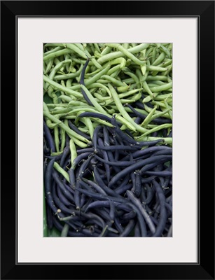 Germany, Passau, Open-air farmer's market, Frence beans