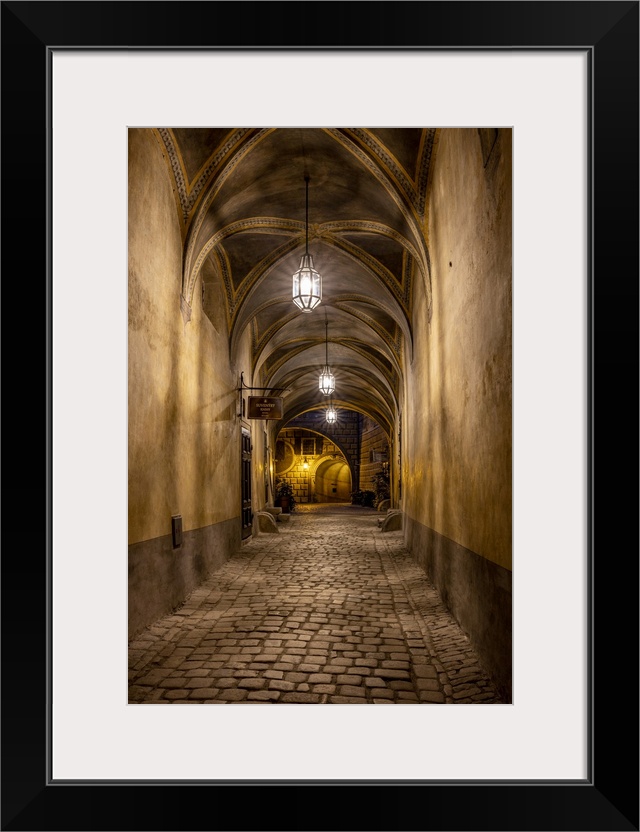 Hallway at Cesky Krumlov Castle in the Czech Republic.