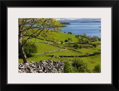 Ireland, County Galway, Cong, Elevated Springtime Landscape