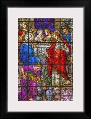 Jesus Changing Water Wine Stained Glass Gesu Church, Miami, Florida, Built 1920's