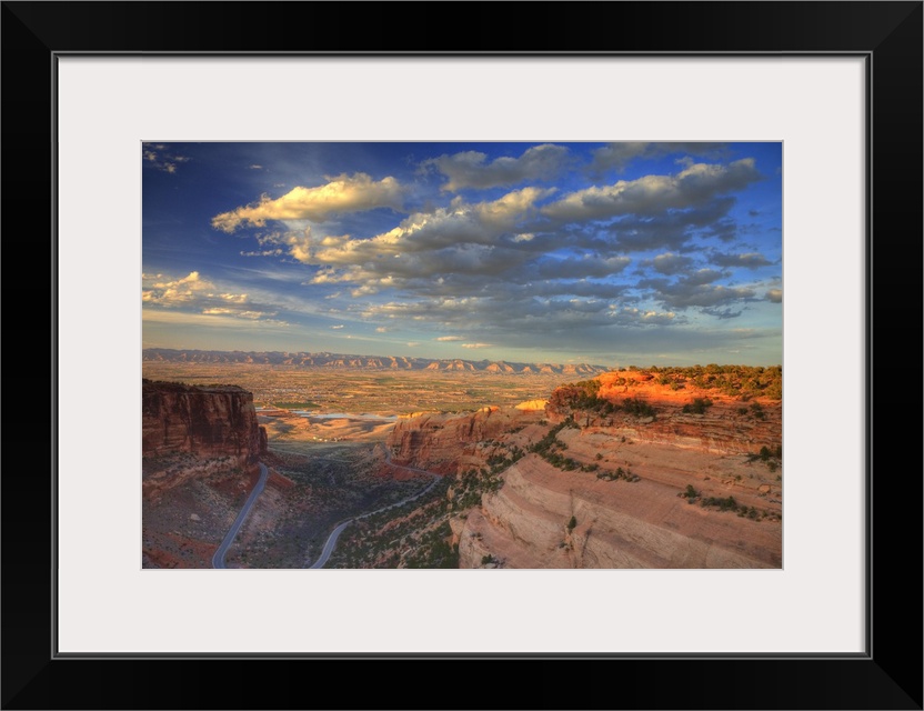 Looking down at the Fruita Canyon in the Colorado National Monument in Fruita, Colorado, USA