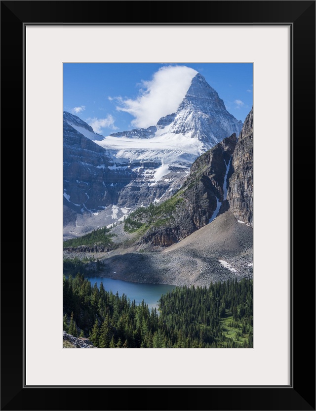 Mt. Assiniboine and Sunburst Lake as seen from the Nublet.