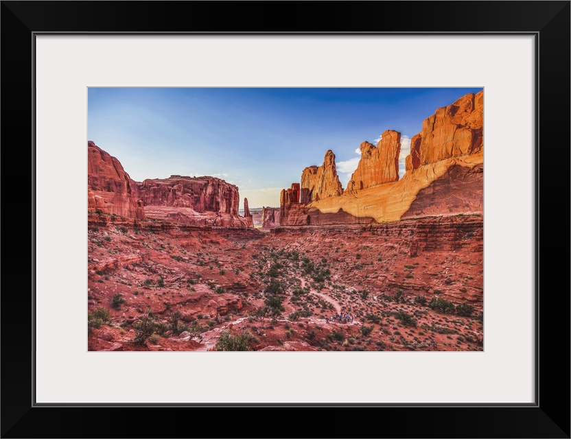 Park Avenue Section, Arches National Park, Moab, Utah, USA. Classic sandstone walls, hoodoos and famous landmark in Arches...