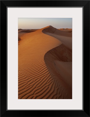 Rippled Dunes In The Wahiba Sands At Sunset, Wahiba Sands, Arabian Peninsula, Oman