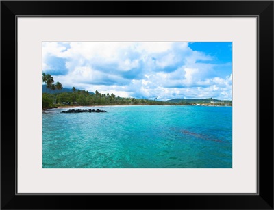 San Juan, Puerto Ric, Calm water is seen in the bay of a tropic island