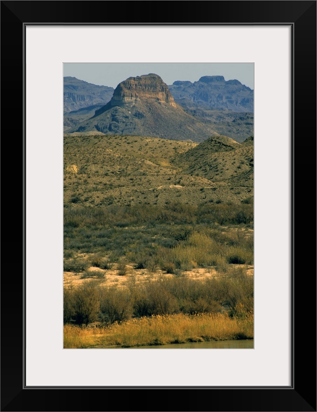 USA, Texas, Big Bend National Park. Scenic landscape of the Big Bend National Park, the largest and also the least visited...