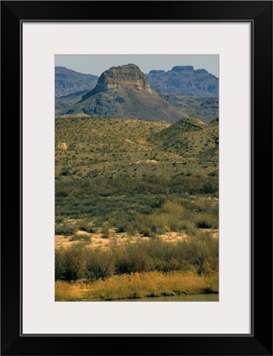 Scenic landscape of the Big Bend National Park.