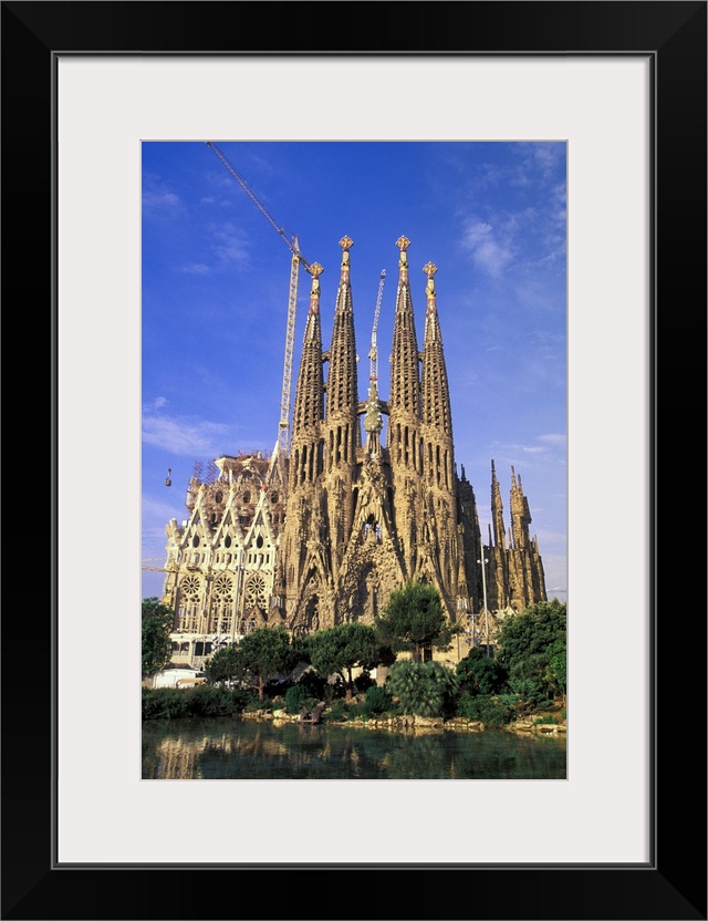 Europe, Spain, Barcelona. Sagrada Familia Cathedral, designed by Antoni Gaudi