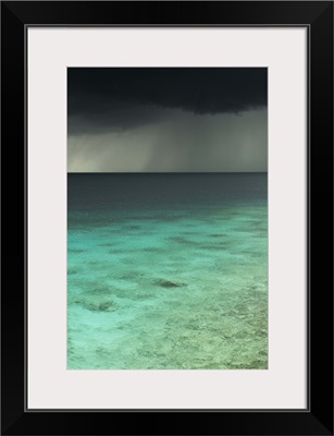 Storm over Ocean, Western Bonaire, Netherlands Antilles, Caribbean