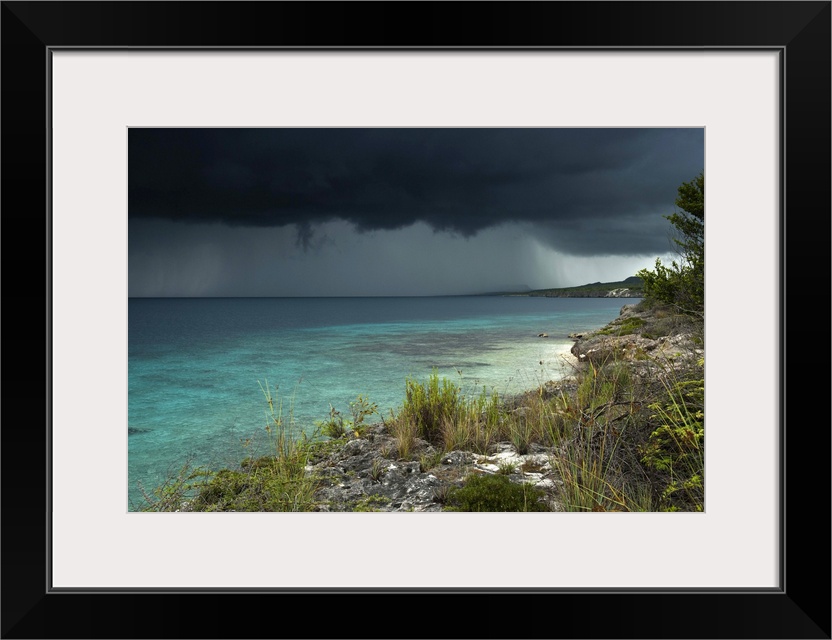 Storm over Ocean.Western BONAIRE, Netherlands Antilles, Caribbean