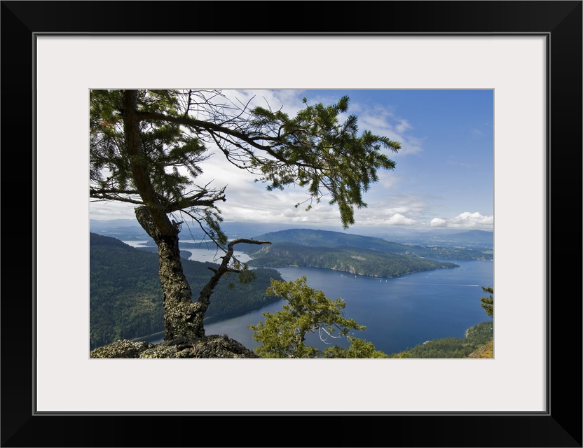 View of the Strait of Georgia from Mount Maxwell, Mount Maxwell Provincial Park, Salt Spring Island, Gulf Islands, British...