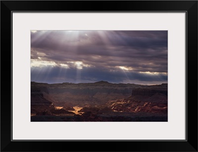 Sunrays Into Red Rock Canyon, Utah